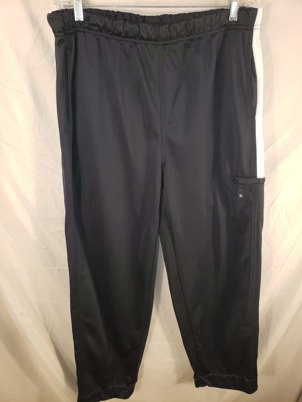 Champion Blue Track Joggers with White Side Stripe - L